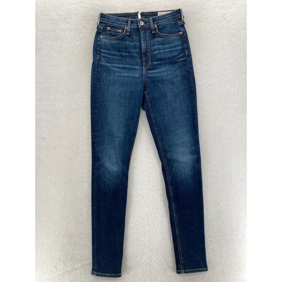 rag & bone Women's Skinny Jeans - Dark Blue - Picture 1 of 13